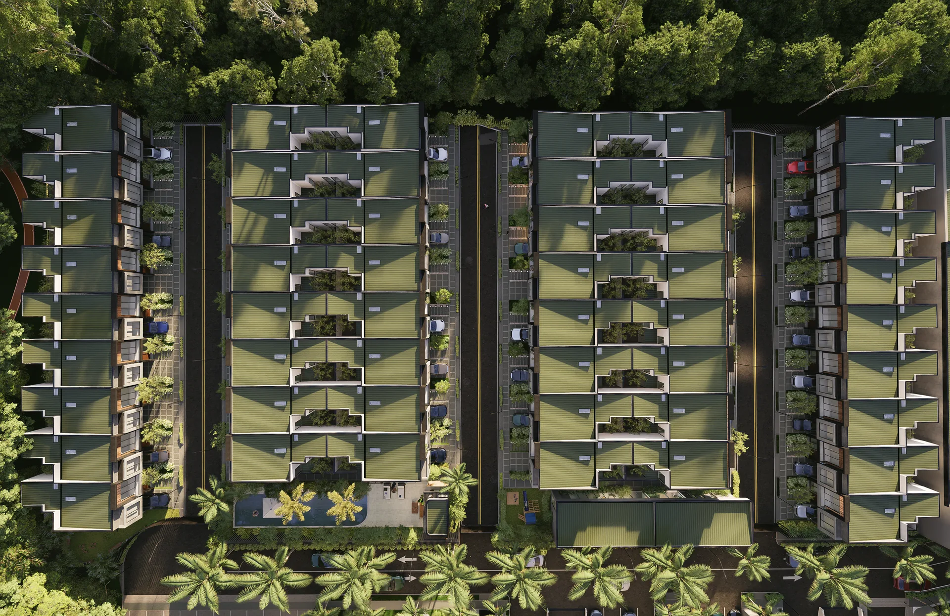 Índigo Houses — vista aérea conjunto